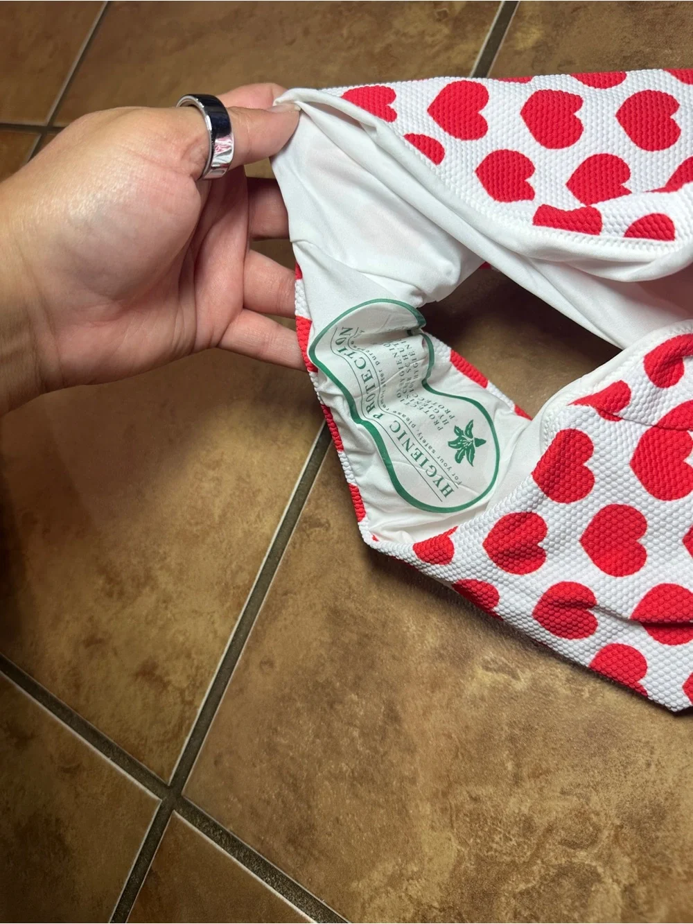 NWT Alexandra Miro Clara Heart Print One-Piece Swimsuit - M